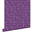 papier peint noms de fleurs manuscrits en latin violet foncé