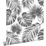papier peint feuilles tropicales noir et blanc