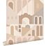 papier peint maisons méditerranéennes beige