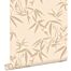 papier peint feuilles de bambou beige