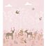 papier peint panoramique cerf rose