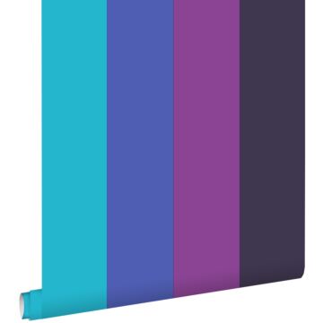 papier peint à rayures bleu et violet