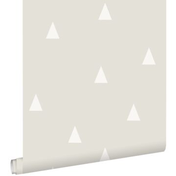 papier peint petits triangles graphiques gris clair