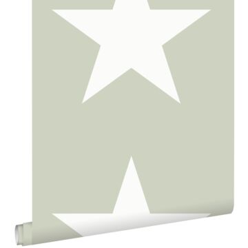 papier peint étoiles vert menthe