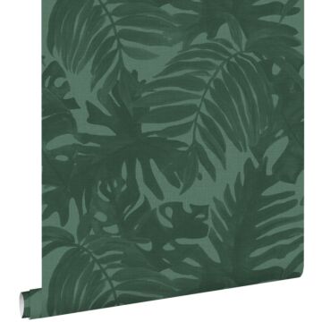 papier peint feuilles tropicales vert émeraude