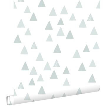 papier peint triangles graphiques bleu gris