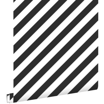 papier peint à rayures noir et blanc