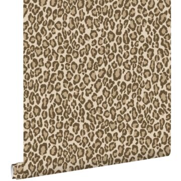 papier peint peau de léopard marron