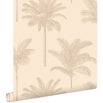 papier peint palmiers beige