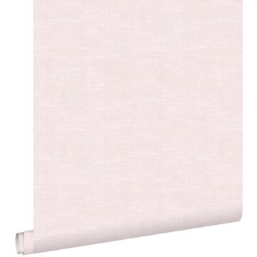papier peint lin rose clair