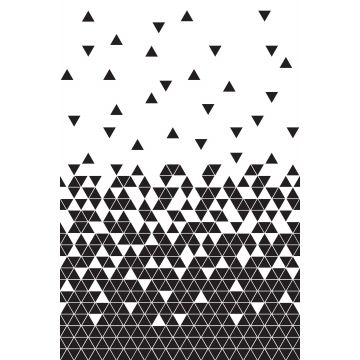 papier peint panoramique triangles noir et blanc