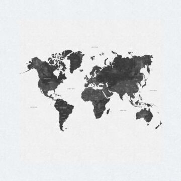 papier peint panoramique carte du monde vintage noir et blanc